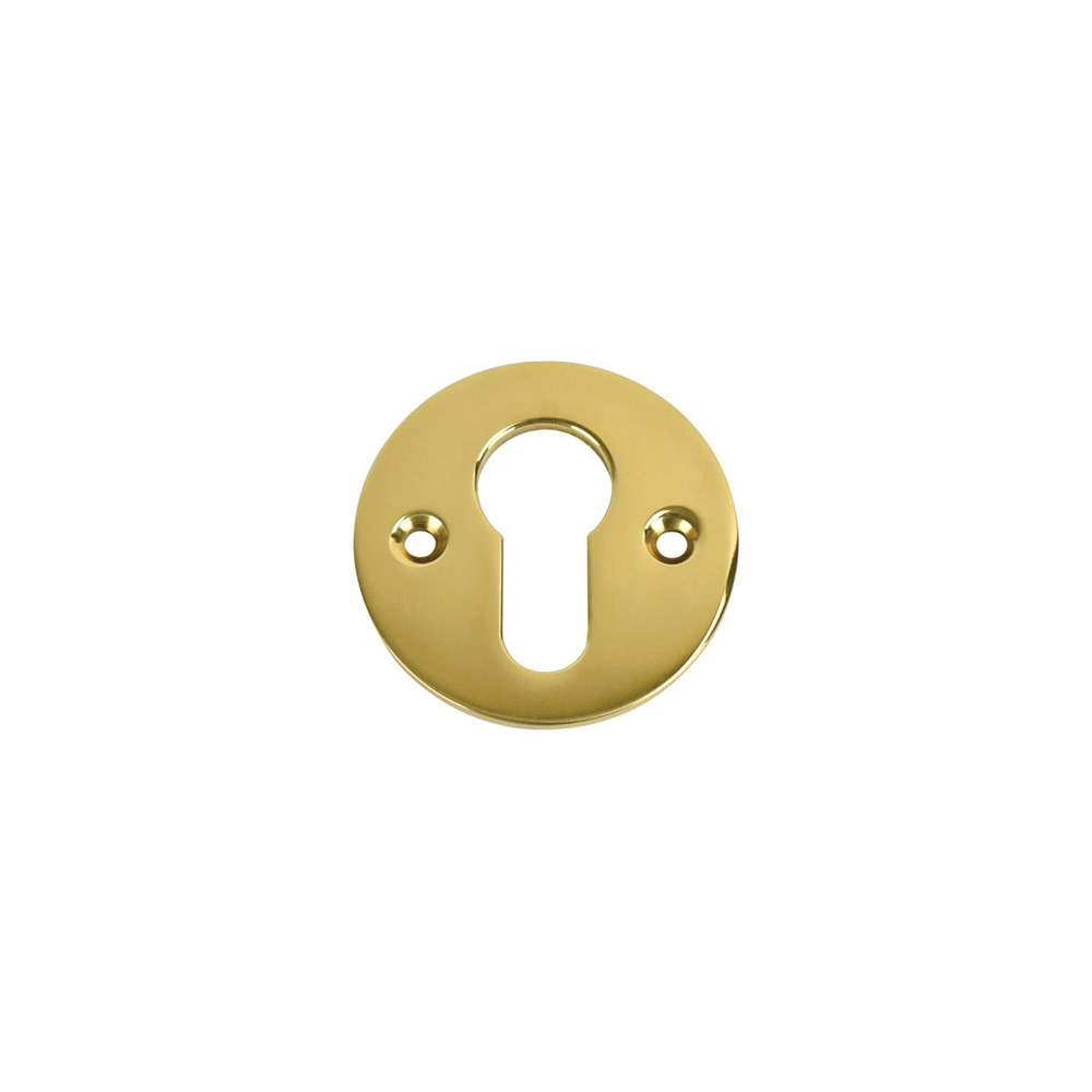 Croft Euro Profile Escutcheon - Polished Brass